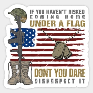 Patriotic Do not Disrespect the Flag Sticker